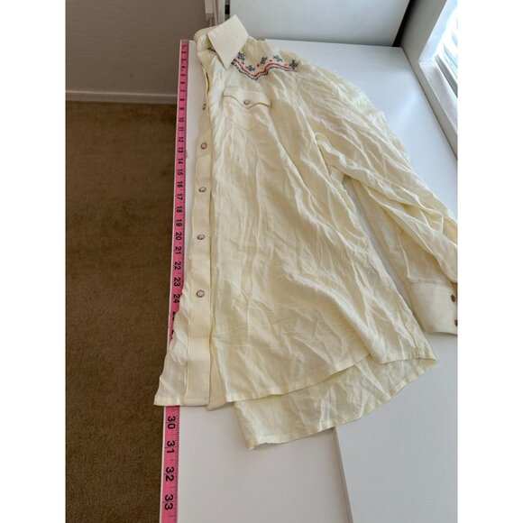 Wrangler Womans Button Up Size L Western Boho Embroidered Cowboy Rodeo Country - Picture 7 of 13